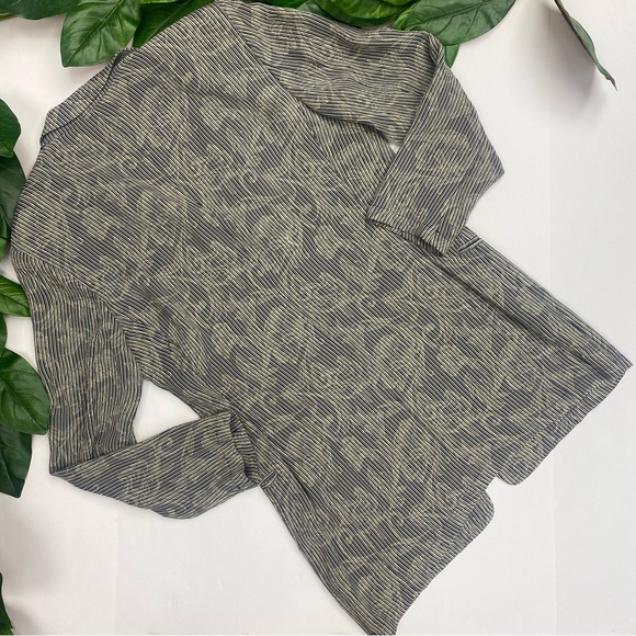 Giorgio Armani Le Collezioni Vintage Striped Blue Floral Embossed Jacket Blazer - Picture 7 of 10